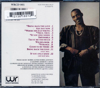 Sanchez - Bring Back The Love Music CD