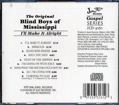 The Original Blind Boys Of Mississippi, Sandy Foster - I'll Make It Alright Music CD