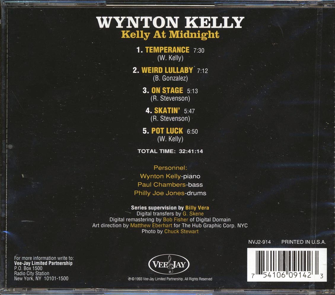 Wynton Kelly - Kelly At Midnight Music CD