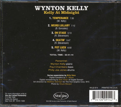 Wynton Kelly - Kelly At Midnight Music CD