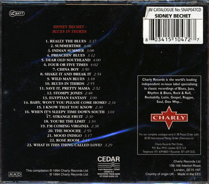 Sidney Bechet - Blues In Thirds (23 tracks) Music CD