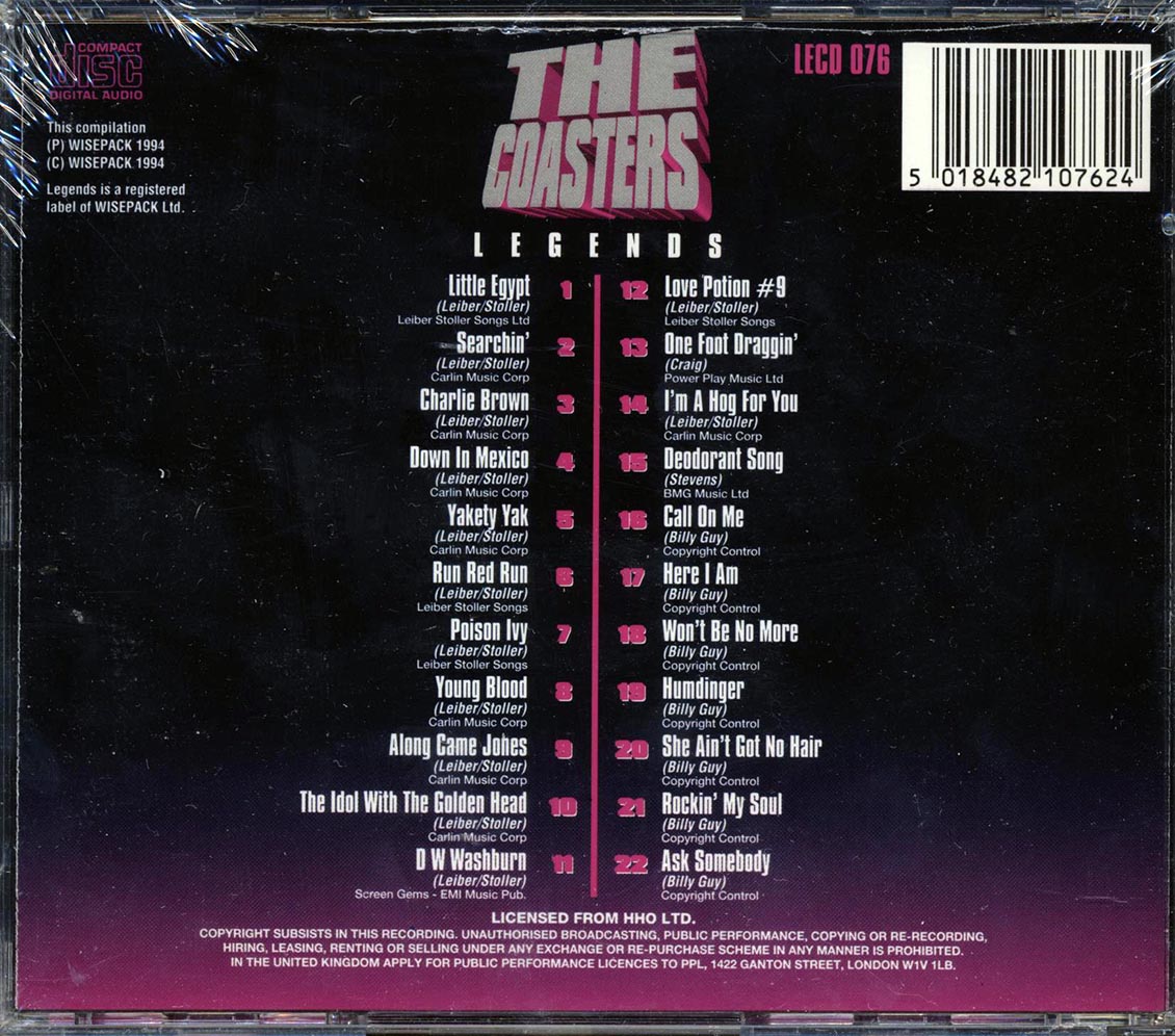 The Coasters - The Coasters (22 tracks) Music CD