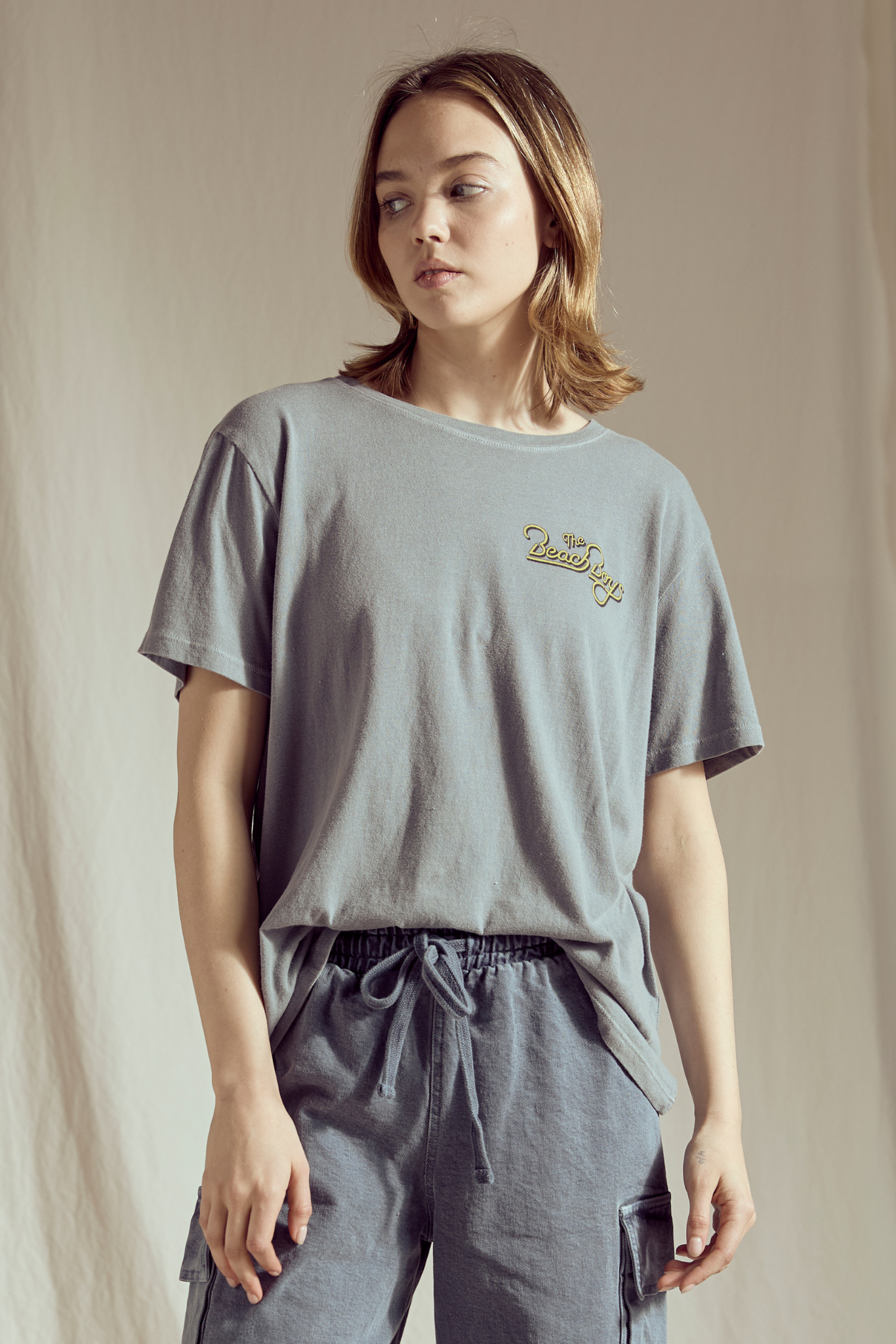 The Beach Boys Catch a Wave Tee Womens T Shirt Grey Officially Licensed