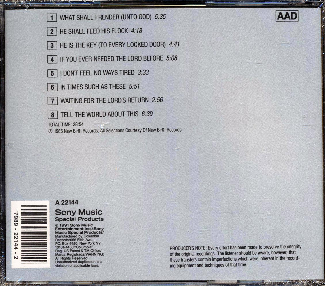 The Barrett Sisters - What Shall I Render: Unto God Music CD