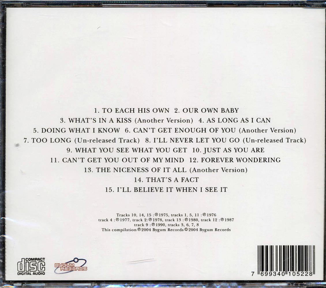 Gilbert O'Sullivan - Rare Tracks Music CD