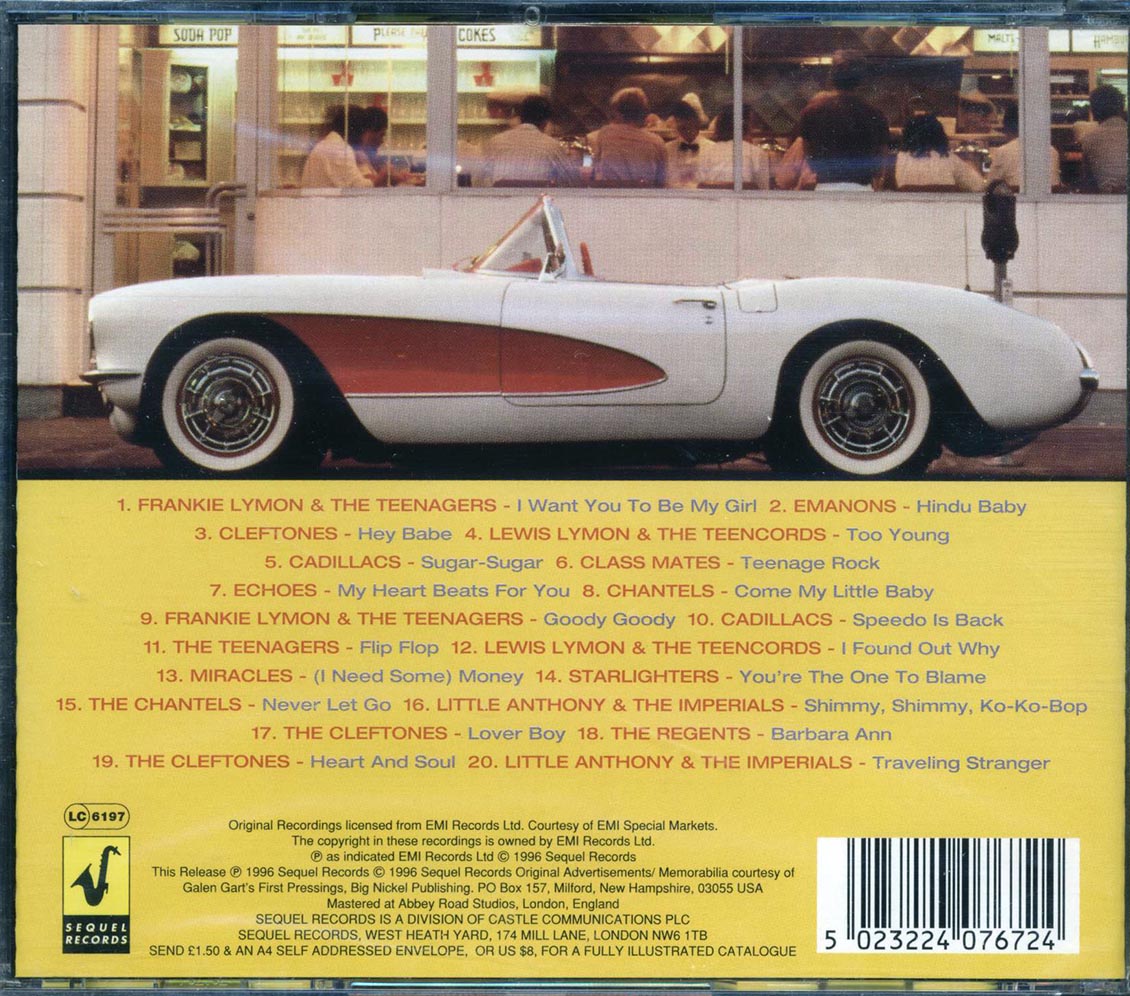 The Cleftones, The Cadillacs, The Echoes, The Miracles, Etc. - More Rockin' Doowop (20 tracks) Music CD