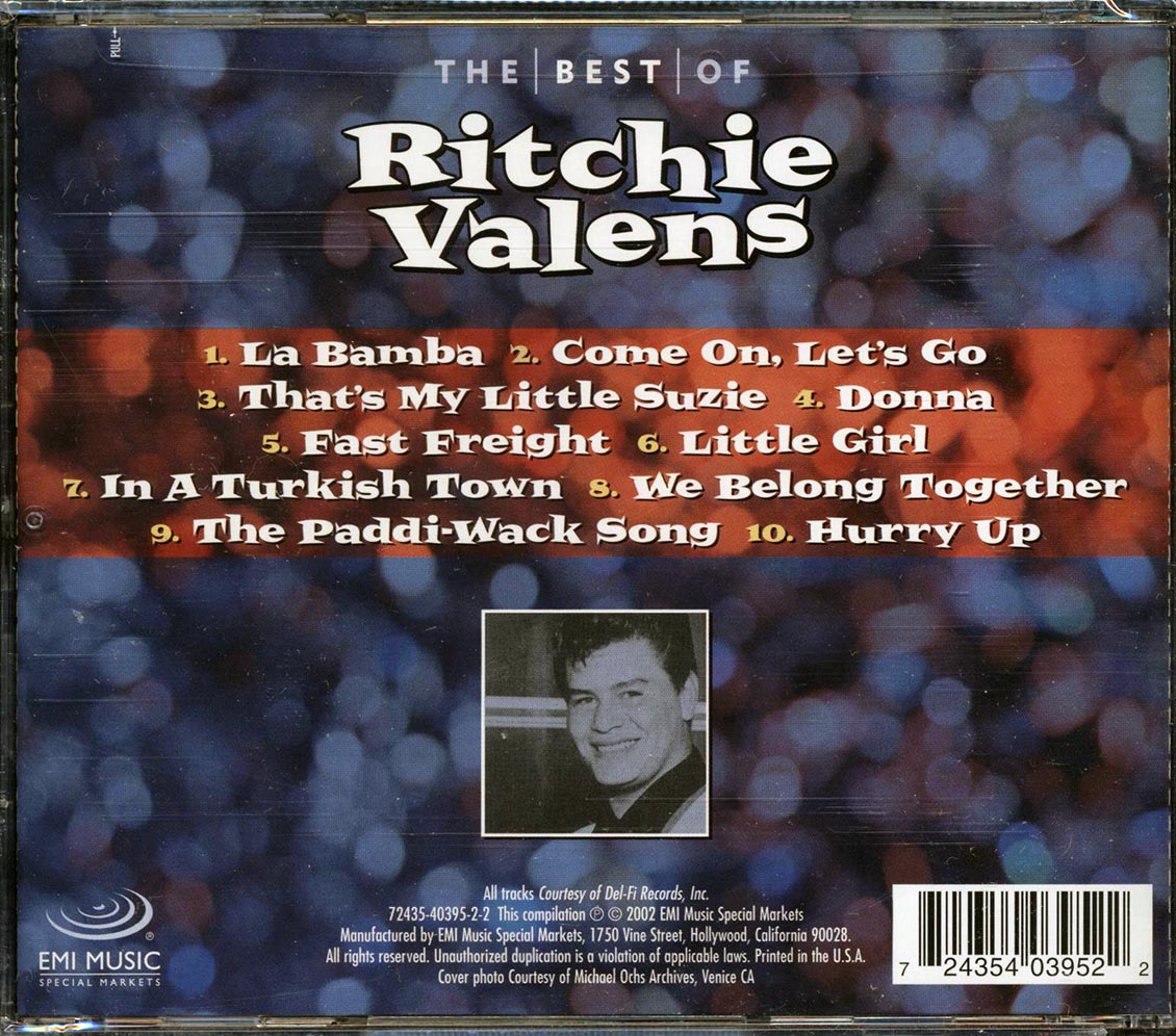 Ritchie Valens The Best Of Ritchie Valens Music CD