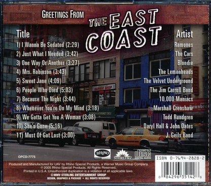 The Ramones The Cars Blondie J Geils Band Etc Greetings From The East Coast Music CD
