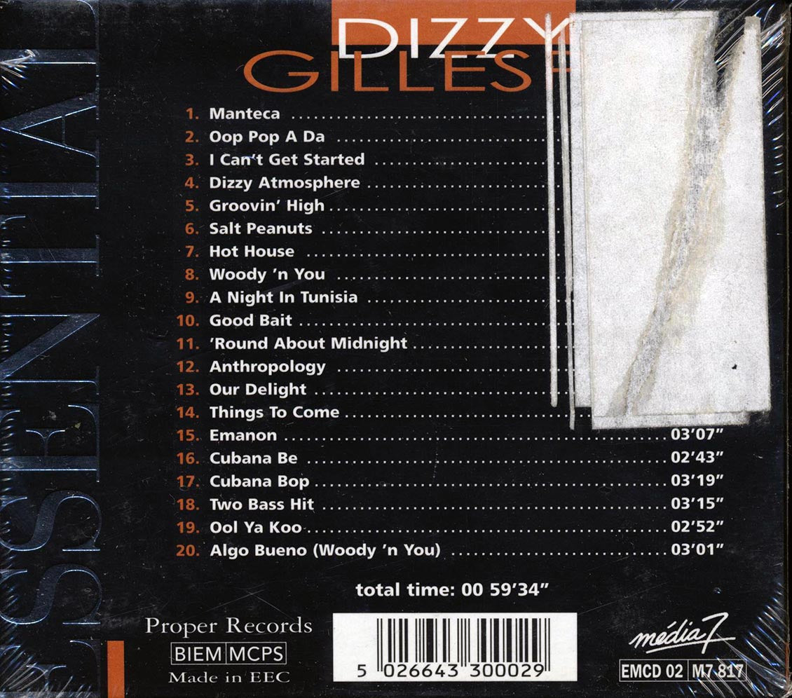 Dizzy Gillespie - Dizzy Gillespie (20 tracks) (deluxe 3-fold digipak) Music CD