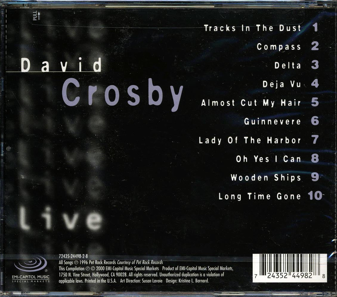 David Crosby - David Crosby Live Music CD