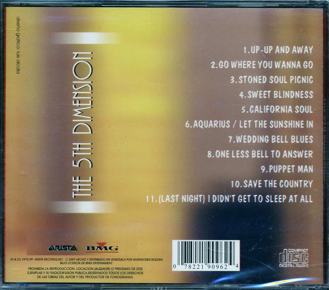 5th Dimension - Master Hits Music CD