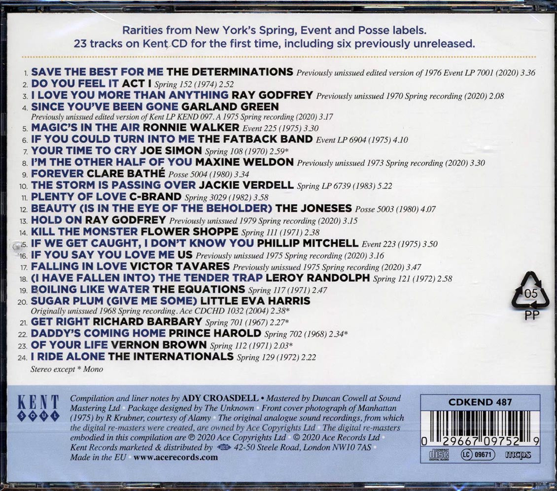 The Determinations, Act 1, Ray Godfrey, Garland Green, Etc. - Spring NYC Soul Music CD