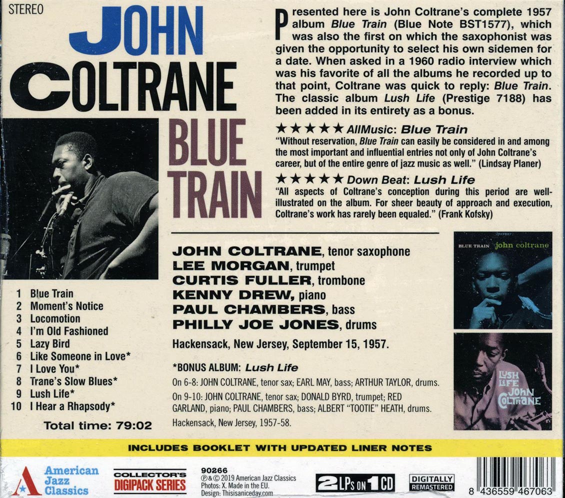 John Coltrane Blue Train Music CD