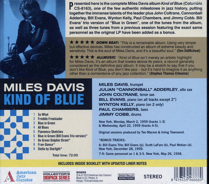 Miles Davis Kind Of Blue Music CD