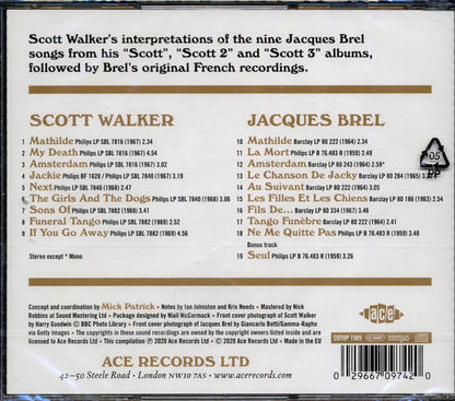 Scott Walker, Jacques Brel - Scott Walker Meets Jacques Brel Music CD