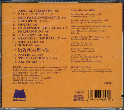 Dick Hyman, Ralph Sutton, Jay McShann, Etc. - Stride Piano Summit (marked/ltd stock) Music CD