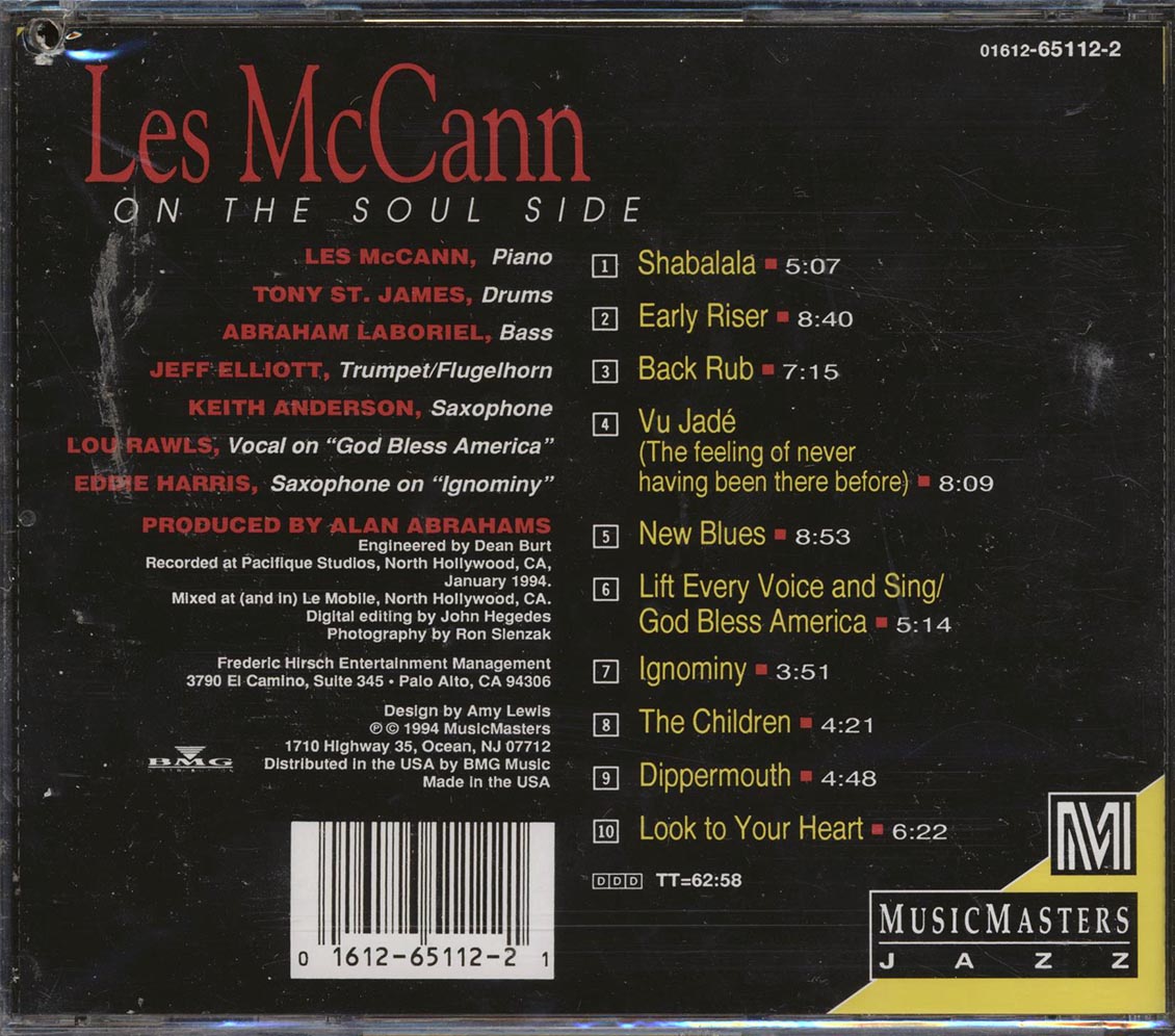 Les McCann - On The Soul Side (marked/ltd stock) Music CD