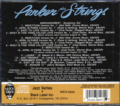 Charlie Parker Quartet - Parker Plus Strings: Charlie Parker Quartet Live In Concert (marked/ltd stock) Music CD
