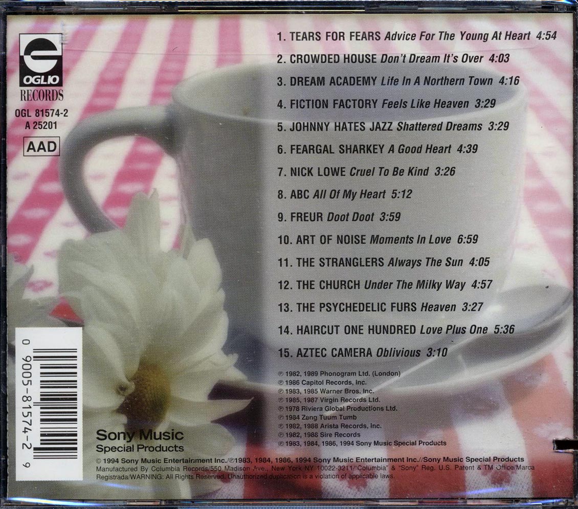 Tears For Fears, Crowded House, Nick Lowe, Etc. - Flashback Cafe Volume 1 (marked/ltd stock) Music CD