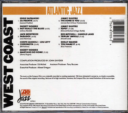 Shorty Rogers, Jack Montrose, Jimmy Giuffre, Etc. - Atlantic Jazz West Coast (marked/ltd stock) Music CD