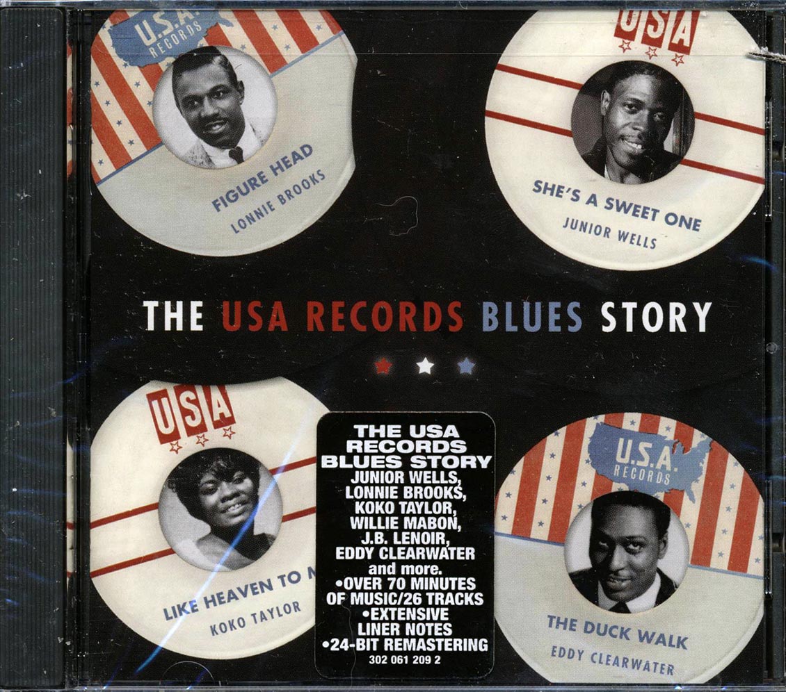Junior Wells, Lonnie Brooks, Eddy Clearwater, Etc. - The USA Records Blues Story (26 tracks) (marked/ltd stock) (remastered) (24-bit mastering) Music CD