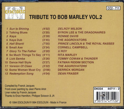 Delroy Wilson, Ronnie Davis, Fatmin Riddim Section, The Aggrovators, Etc. - Tribute To Bob Marley Volume 2 (marked/ltd stock) Music CD