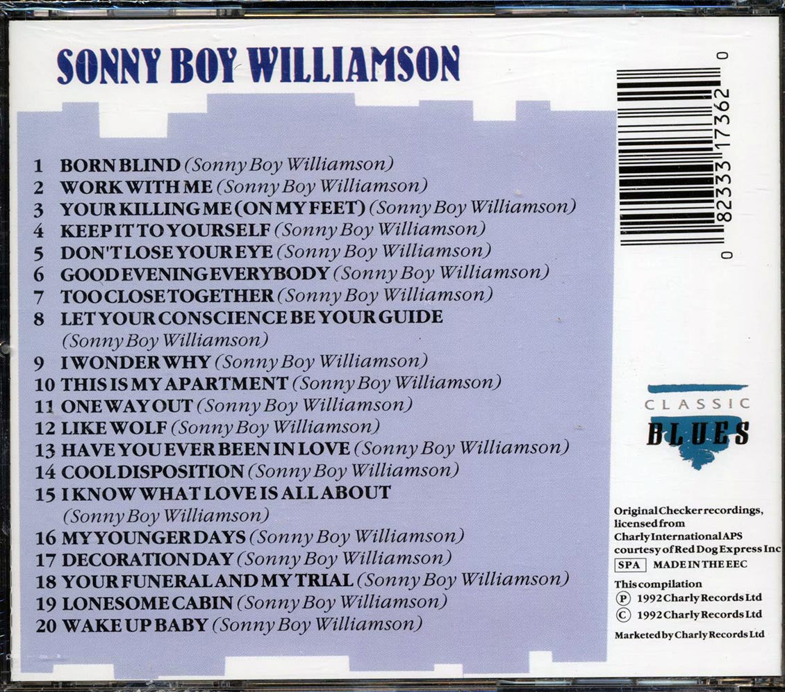 Sonny Boy Williamson - One Way Out (20 tracks) Music CD