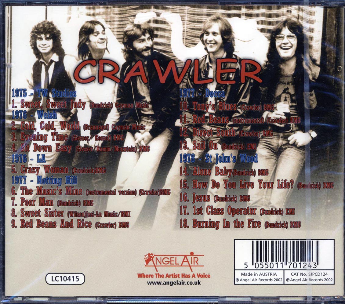 Crawler - Demo Anthology 1975-1978 Music CD
