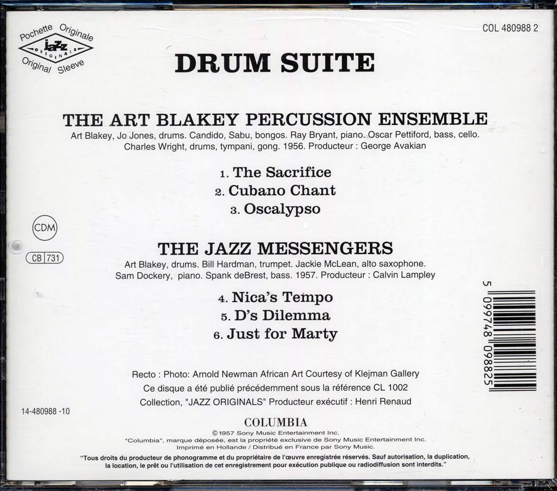 Art Blakey & The Jazz Messengers - Drum Suite Music CD