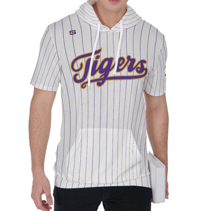 LSU Baseball Pinstripe Short Sleeve Hoodie T-Shirt