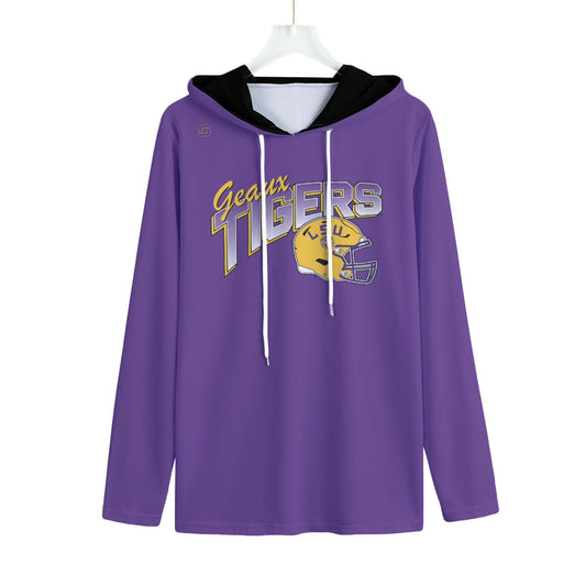 LSU Football Retro Lightweight Hoodie - Purple
