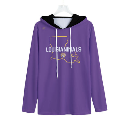 LSU Football Louisianimals Lightweight Hoodie - Purple