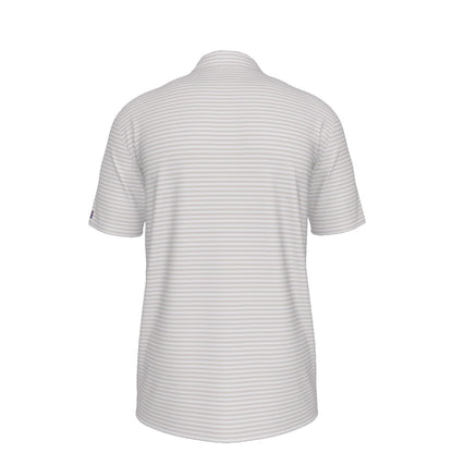 LSU Football Striped Polo - Cream