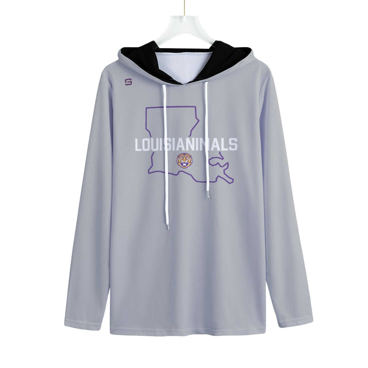 LSU Football Louisianimals Lightweight Hoodie - Grey
