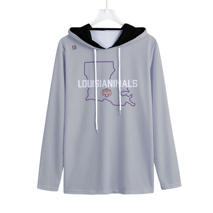 LSU Football Louisianimals Lightweight Hoodie - Grey