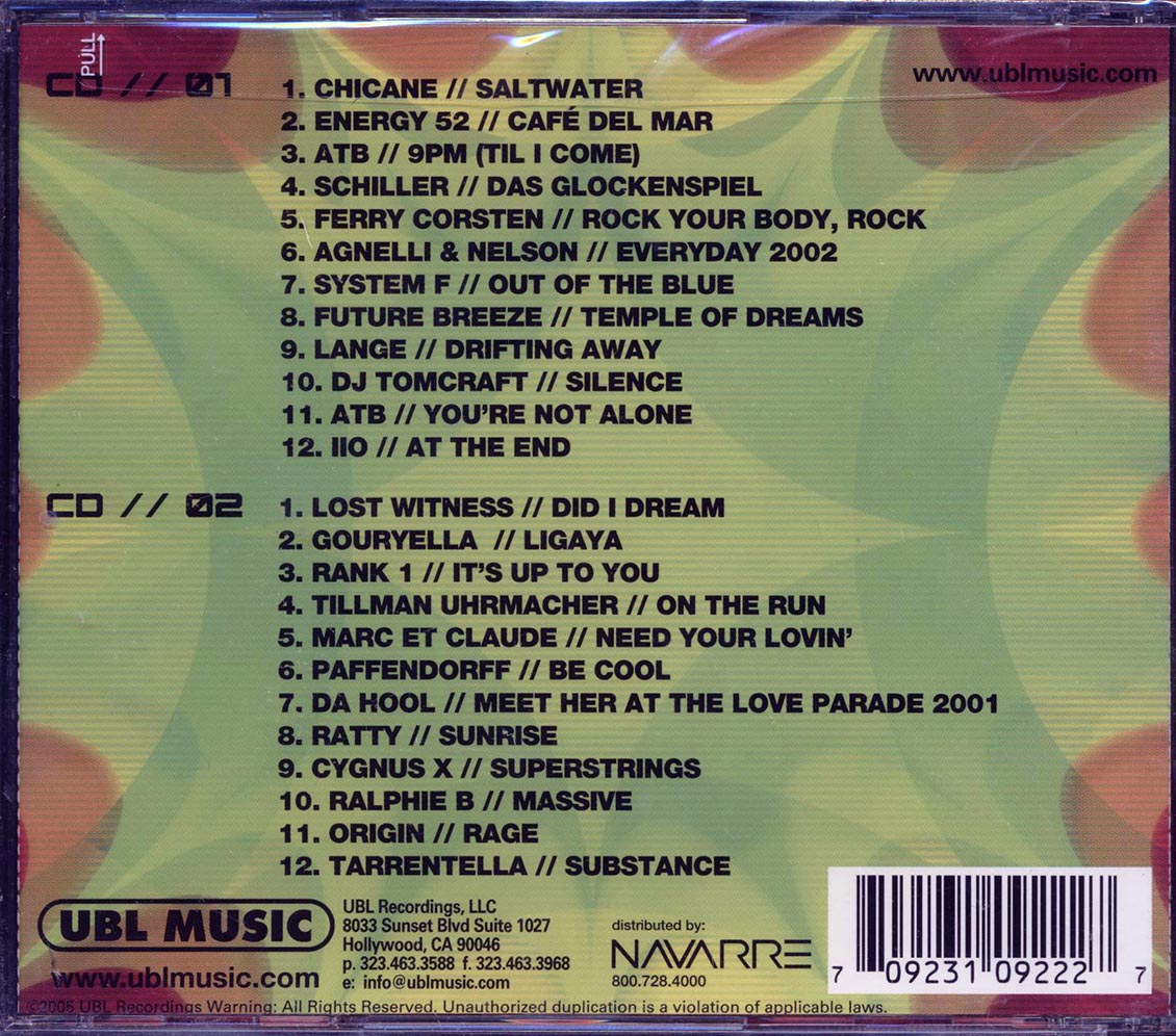 Chicane, Energy 52, ATB, Schiller, Ferry Corsten, Etc. - Best Of Trance Hits Volume 1 (24 tracks) (2xCD) Music CD