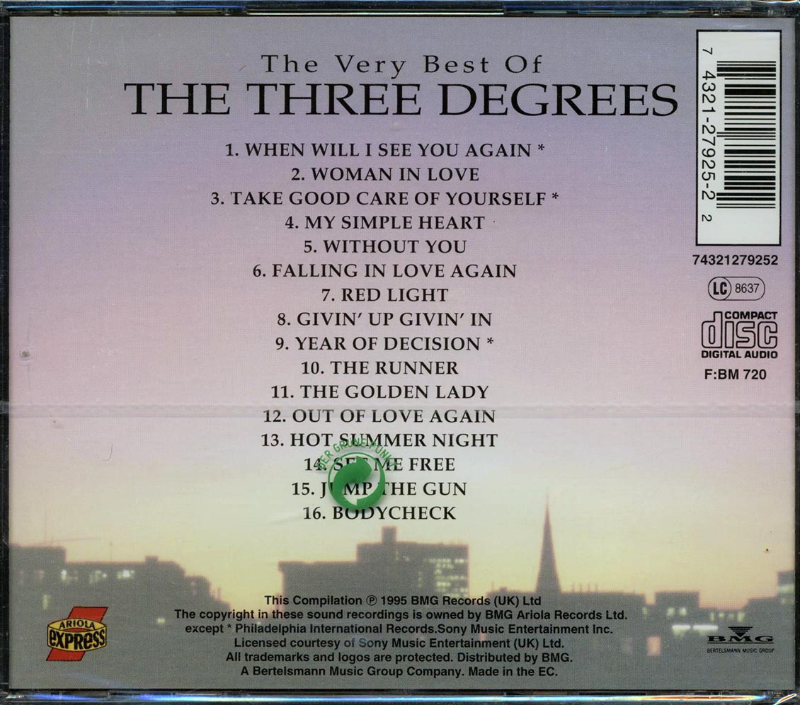 The Three Degrees - The Very Best Of The Three Degrees Music CD