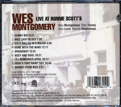 Wes Montgomery - Live At Ronnie Scott's (marked/ltd stock) Music CD
