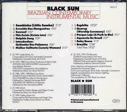 Paul Horn, Azymuth, Marcio Montarroyos, Etc. - Black Sun: Brazilian Contemporary Instrumental Music Music CD