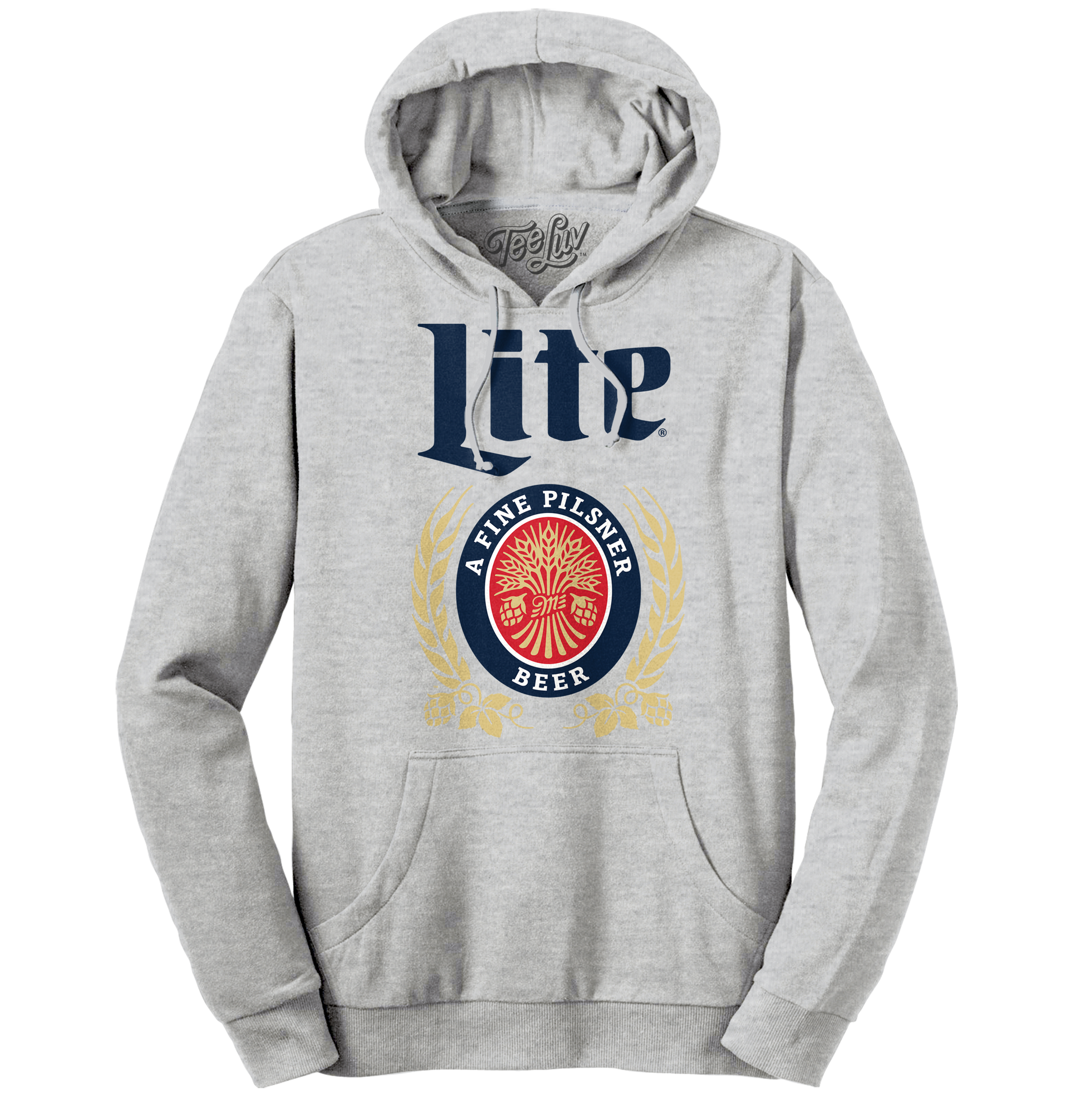 Miller Lite Logo Hooded Sweatshirt Hoodie Officially Licensed - Gray