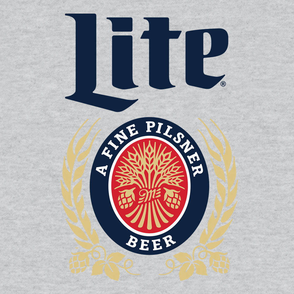 Miller Lite Logo Hooded Sweatshirt Hoodie Officially Licensed - Gray