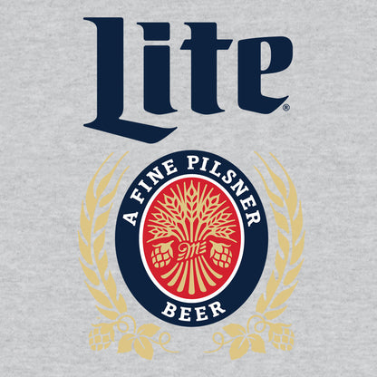 Miller Lite Logo Hooded Sweatshirt Hoodie Officially Licensed - Gray