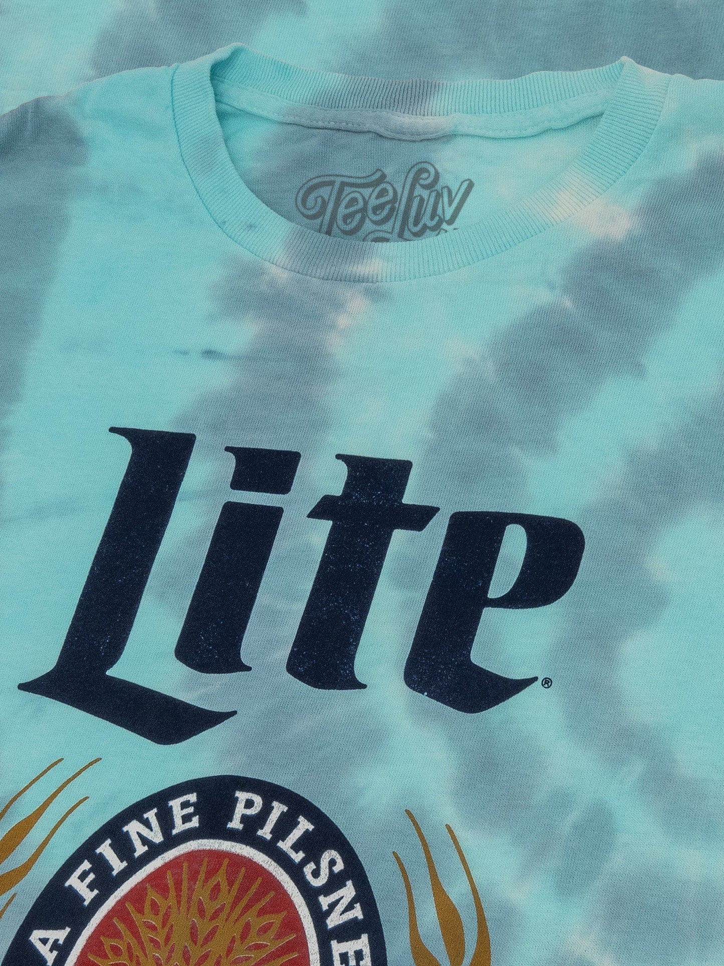 Miller Lite Beer Tie Dye Mens T Shirt Officially Licensed Coral Reef Tie Dye
