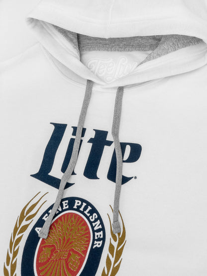 Miller Lite Logo Hooded Sweatshirt Hoodie Officially Licensed - Gray