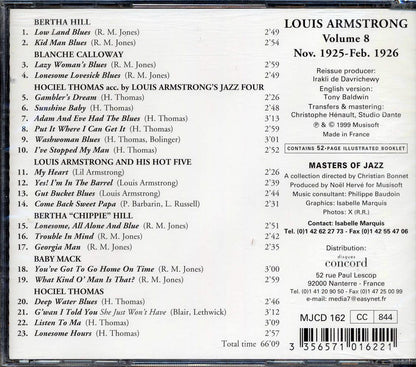 Louis Armstrong - Volume 8: 1925-1926 Complete Edition (23 tracks) Music CD