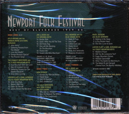 Lester Flatt, Earl Scruggs, Hylo Brown, Etc. - Newport Folk Festival: Best Of Bluegrass 1959-1966 (51 tracks) (3xCD) (24-bit mastering) (remastered) Music CD