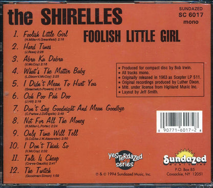 The Shirelles - Foolish Little Girl Music CD