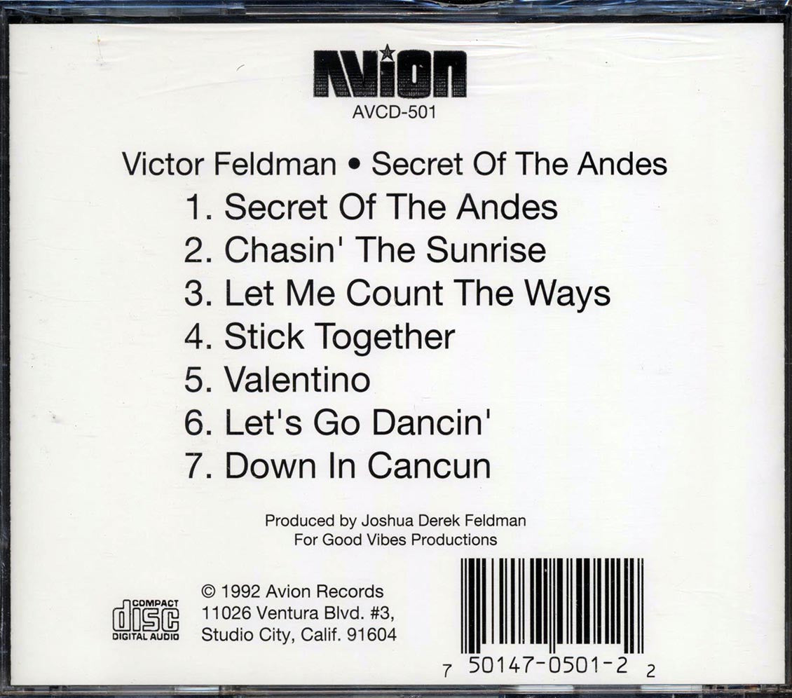 Victor Feldman - Secret Of The Andes Music CD