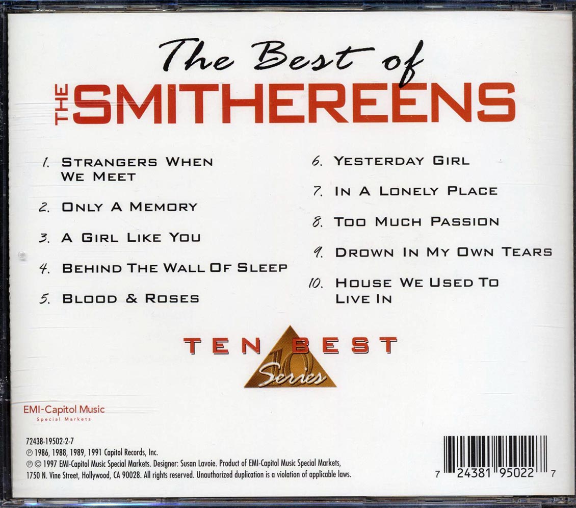 The Smithereens - The Best Of The Smithereens Music CD
