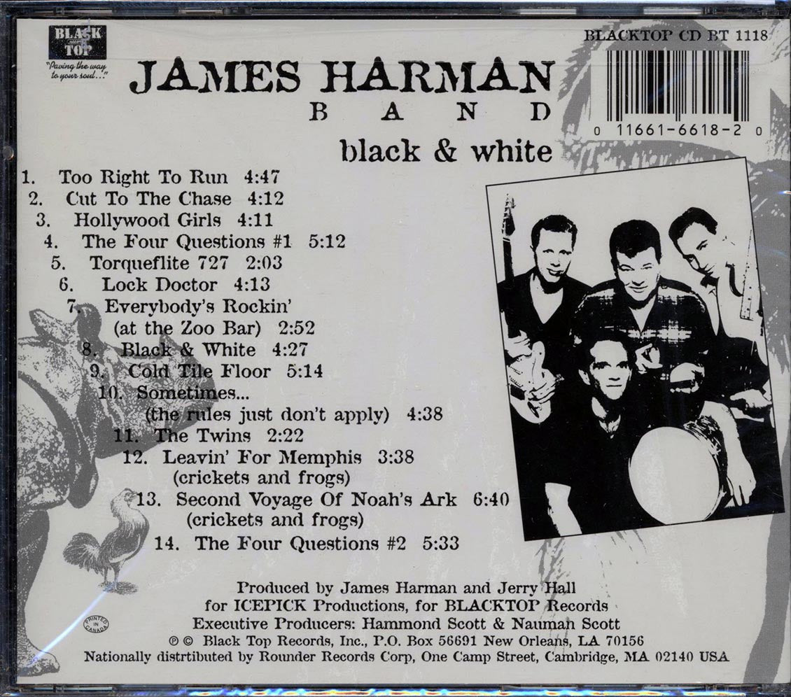 James Harman Band - Black & White Music CD